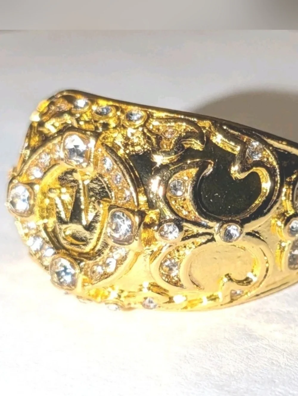 2Ct Round Real Moissanite Royal King Crown Wedding Ring 14K Yellow Gold Plated12